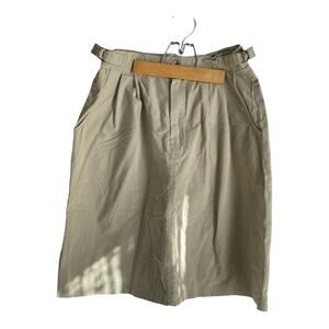 Vintage L L Bean Cargo Style Pencil Skirt Brown SZ 10